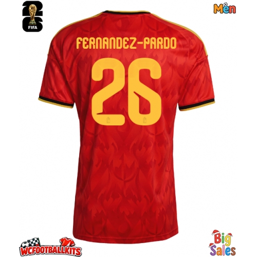 Belgium Matias Fernandez-Pardo #26 Replica Home Stadium Shirt World Cup 2026 Short Sleeve